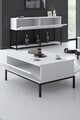 Masuta de cafea, Bexley, Lord, 90x40x60 cm, PAL, Alb/Negru