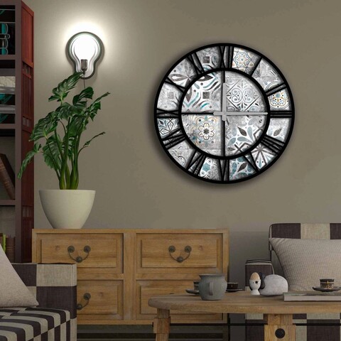 Ceas de perete, 5050ms-095, mdf, ø50 cm, multicolor
