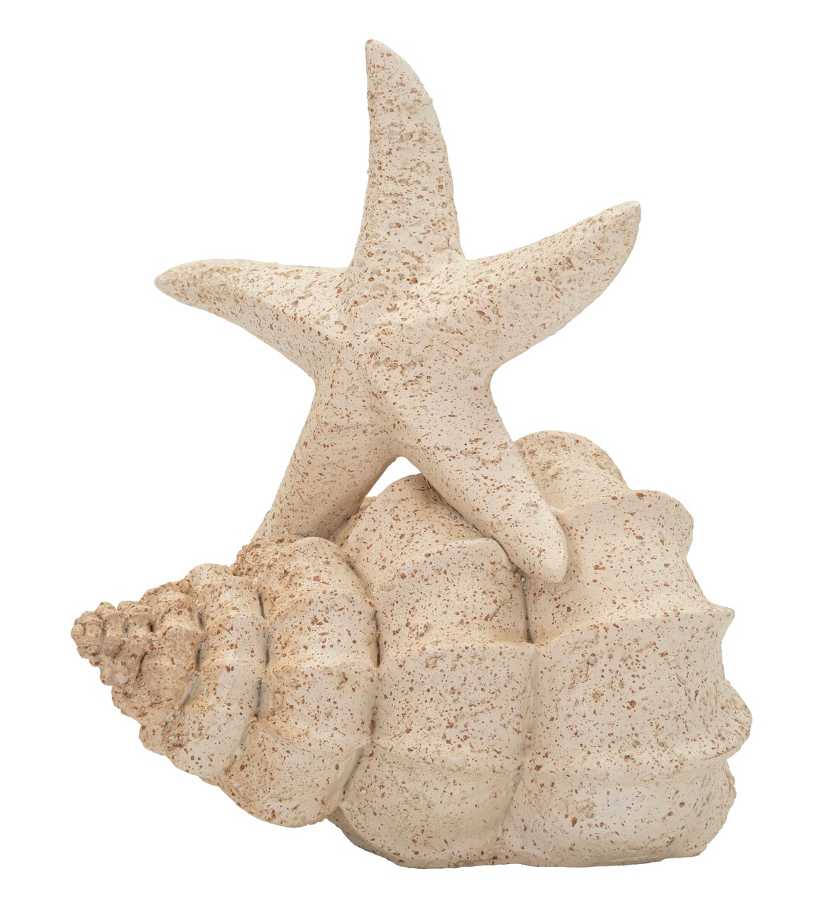 Decoratiune, Mauro Ferretti, Star Fish, 18x13x21.2 cm, polirasina, bej - imagine 2