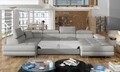 Coltar extensibil stanga 6 locuri ELTAP, Rod-33, Rodrigo, 345x202x90 cm, lemn/poliester, gri deschis