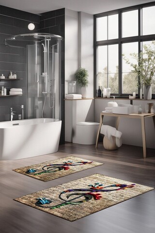 Set covorase de baie, Cartwright, CT-5391-1, Poliester, Multicolor