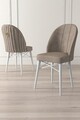 Set de scaune, Charlotte, Ritim, Metal, Cappuccino / Alb