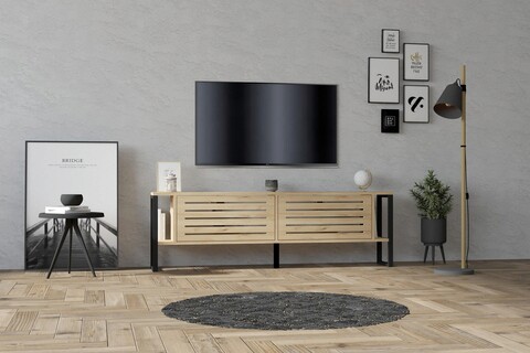 Comoda TV, Puqa Design, Bex, 160×50.4×24.5 cm, PAL, Maro mezoni.ro