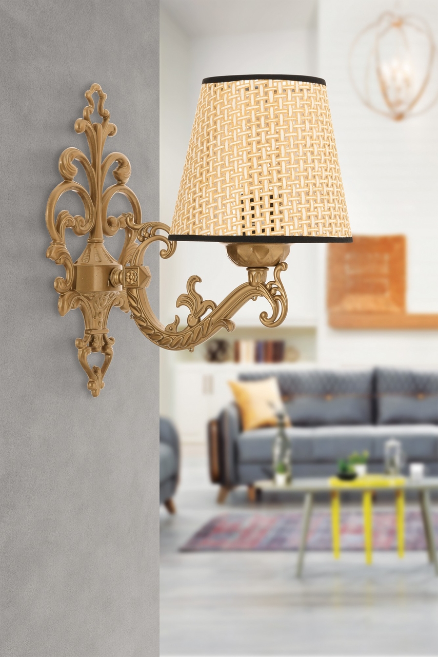 Aplica de perete, Opviq, 390FLH2332, Natural / Aur - view 2