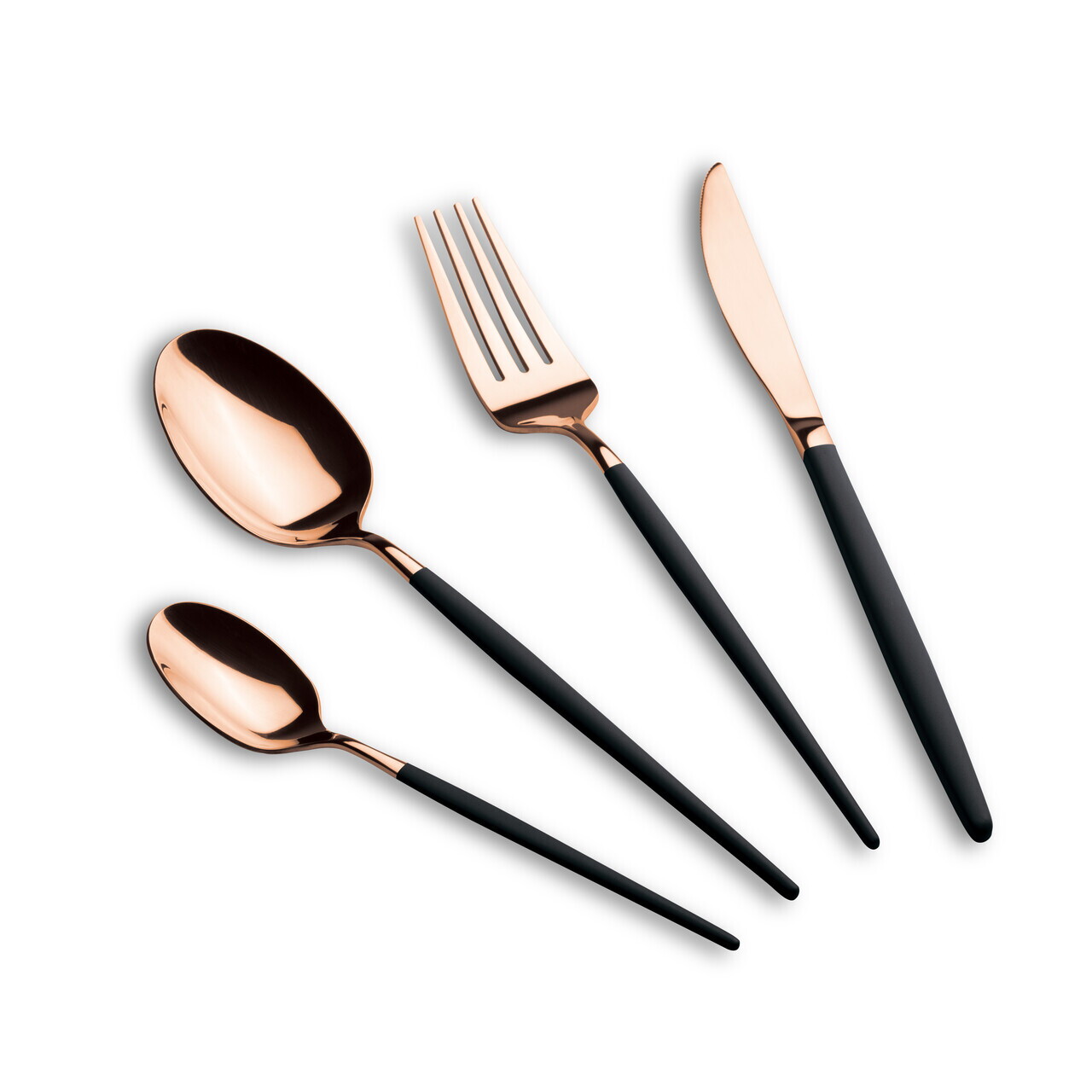 Set tacamuri 24 piese Berlinger Haus, Cutlery, inox, negru/roz - imagine 14