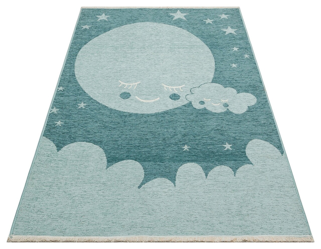 Covor, Nb 02 Blue , 115x180 cm, Poliester, Albastru - 1 | YEO