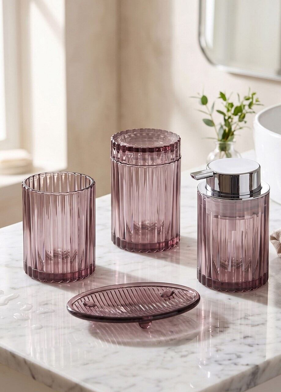 Set de baie L'essentiel Maison BNY0041 Sticla Mov