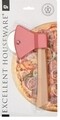 Feliator pentru pizza, 20x10x2 cm, otel inoxidabil, rosu/maro