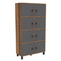 Dulap multifunctional, Locelso, MN06, 96x179.4x40 cm, Nuc / Antracit