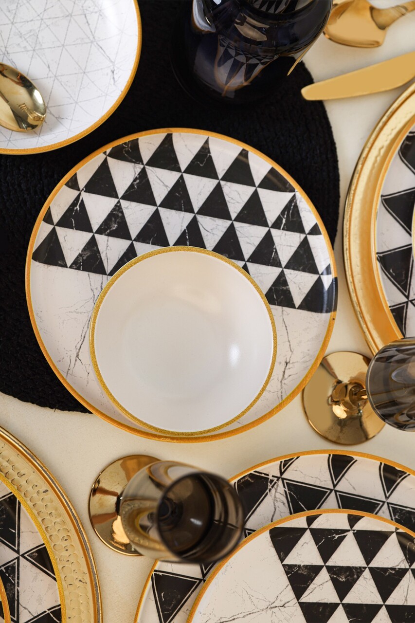 Set de cină din ceramică (24 bucăți), L'essentiel Maison, 275KRM2339, Antibacterian, Alb mat - view 2