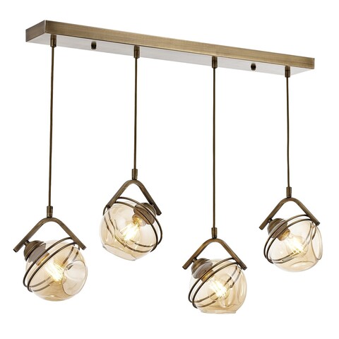 Lustra, av-1780-4ey, aurora, 77 x 14 x 60 cm, 4 x e27, 60w, aramiu antic