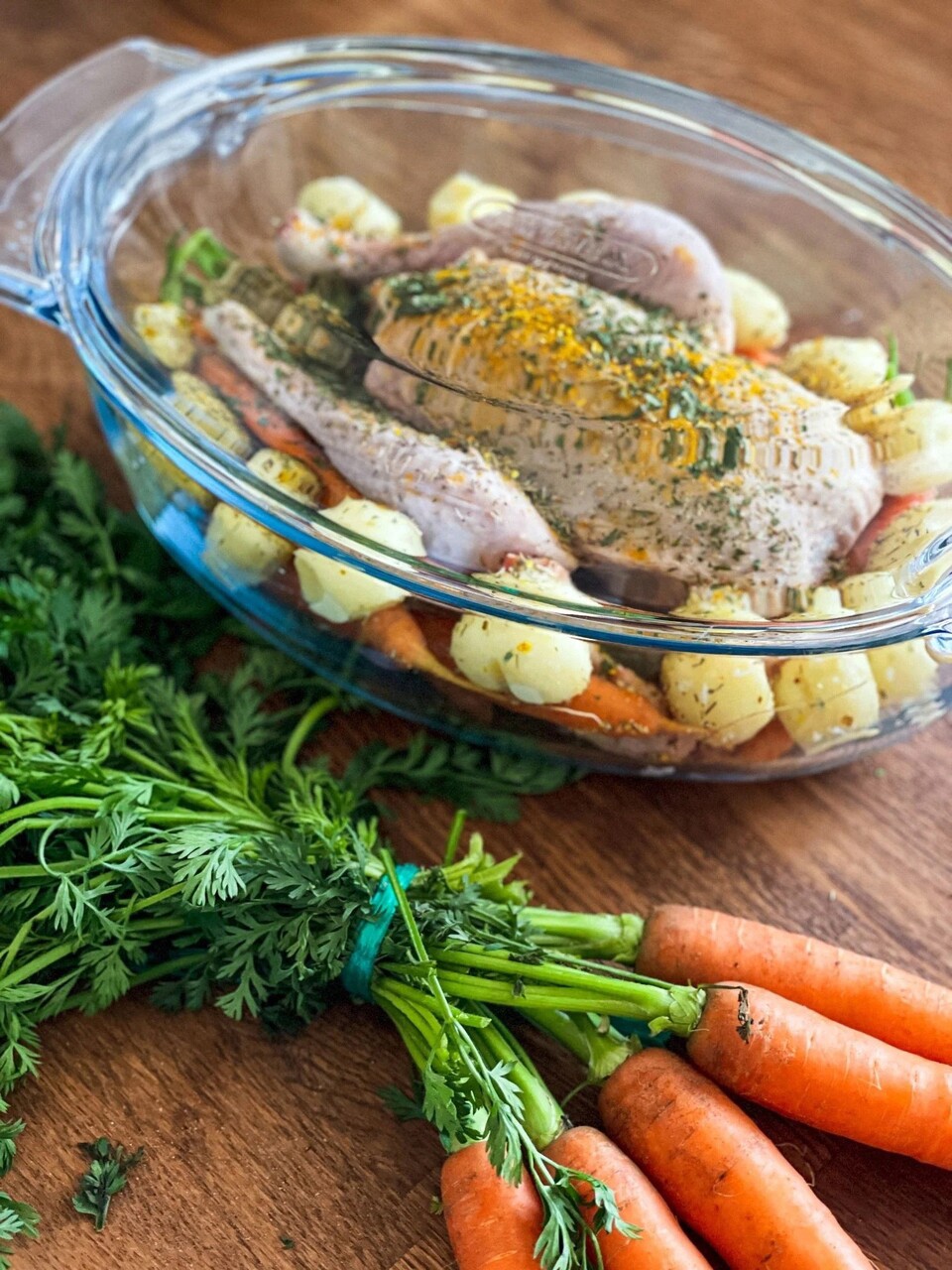 Vas oval cu capac, din sticla termorezistenta, 4,4L + 1,4L, "Slow Cook" - Pyrex - imagine 3