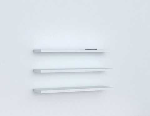Set 3 rafturi pentru perete Boss v2, Puqa Design, alb