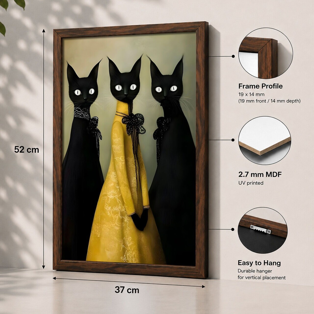 Tablou decorativ, 3752KACT-025, Fundal: 100% MDF (Grosime: 2,7 mm) Vopsire: Imprimare UV, Multicolor — imaginea 2