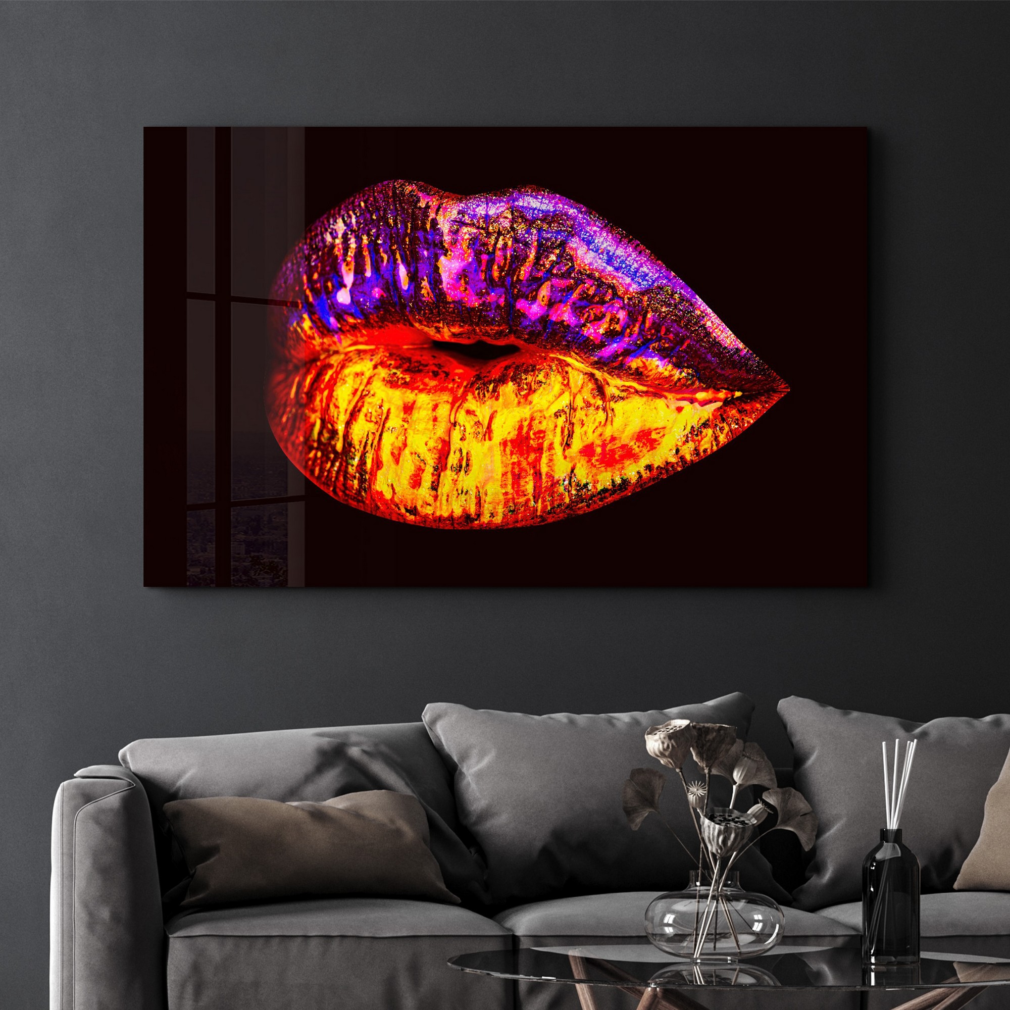 Tablou decorativ, CAM-5098, Dimensiuni: 46 x 72 cm, Multicolor