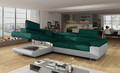 Coltar extensibil stanga 4 locuri, ELTAP, Anton, 272x203x85 cm, lemn/poliester, verde/gri