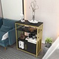 Corp biblioteca, Zena Home, Letos, 60x80x29.6 cm, PAL, Antracit / Aur