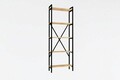 Corp biblioteca, Asse Home, Kinder, 72x170x25 cm, Stejar / Negru
