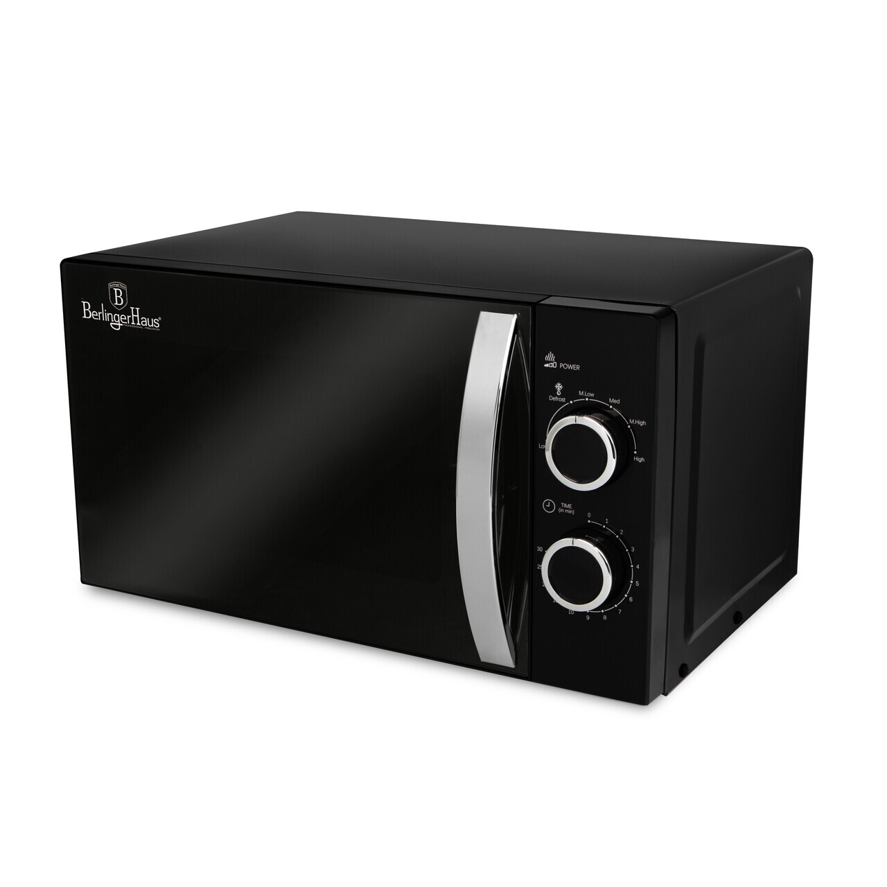 Cuptor cu microunde Berlinger Haus, Matte Black, 1200W, 20L, 45.2x26.2x33.5 cm, negru — imaginea 4