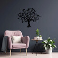 Decoratiune de perete, Monumental Tree 14, Metal, Dimensiune: 85 x 74 cm, Negru