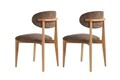Set scaune 2 piese, Wayland, Lionte, Maro / Stejar deschis
