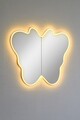 Oglinda cu Iluminare Led, Mirrorland, Butterfly Silver, Oglindă indestructibilă cu obturator, Galben
