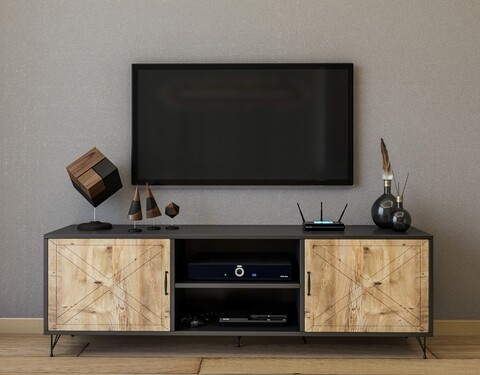 Comoda TV Venus, Kalune Design, 160x40x56 Cm, Maro