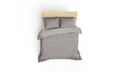 Lenjerie de pat dubla King Quilt(FR) Light Grey, Patik, 3 piese, 240x220 cm, bumbac ranforce, gri deschis