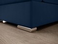 Coltar extensibil dreapta 3 locuri ELTAP, RT-40LO, Siber, 270x186x93 cm, lemn/poliester, albastru inchis