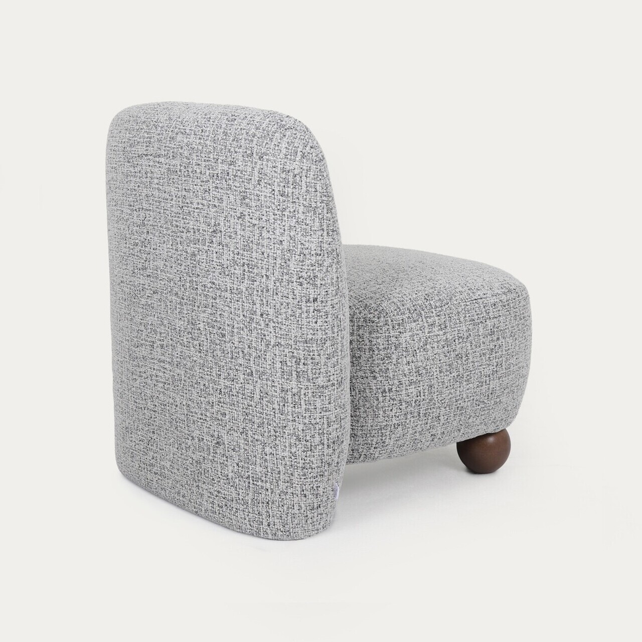 Fotoliu Norello, Homla, 77x66x77 cm, MDF/poliester, gri deschis/maro — imaginea 5
