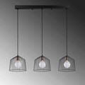 Lustra, Fulgor, 942FLG1417, Metal, Negru/Maro antic
