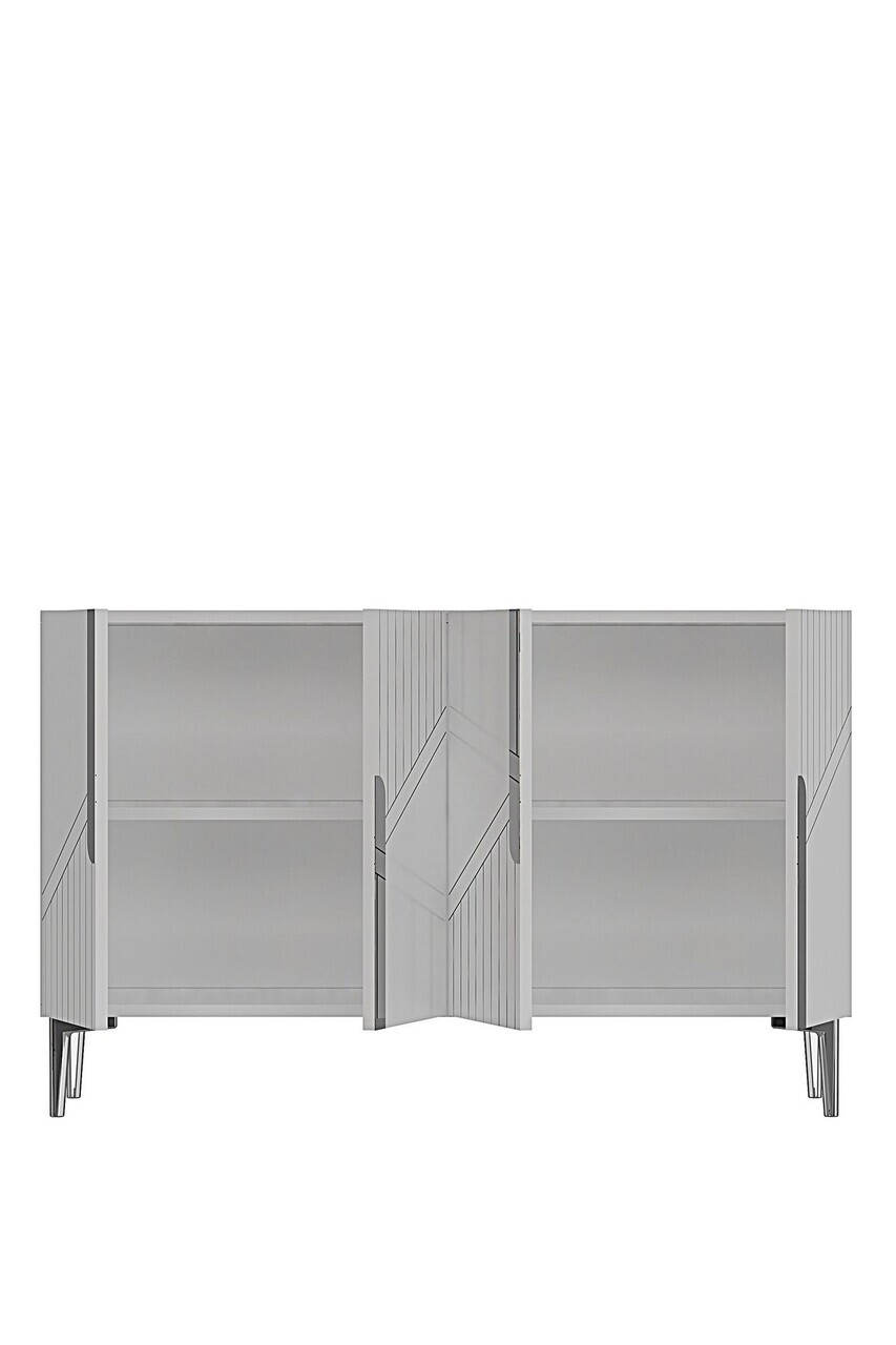 Consola, Hanah Home, Evva 120, 120x75x32 cm, Alb / Argintiu — imaginea 3