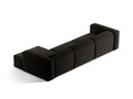 Coltar dreapta 4 locuri, Bergamo, Cosmopolitan Design, 344x152x70 cm, tesatura structurata, negru