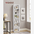 Corp biblioteca cu 6 rafturi, Vasagle, Scandinavian, 40x24x178.5 cm, PAL, alb