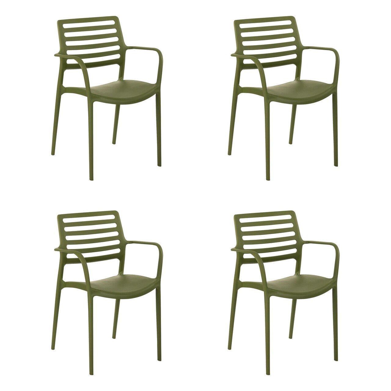 Set scaune 4 piese, Tilia, Louise Xl, Kaki - 2 | YEO