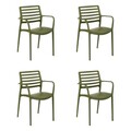 Set scaune 4 piese, Tilia, Louise Xl, Kaki