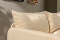 Canapea extensibilă cu 2 locuri, Futon, 859FTN2872, Metal , Crem