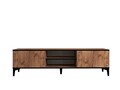 Comoda TV, Puqa Design, Begi, 180x49 cm, PAL, Pin Atlantic / Negru
