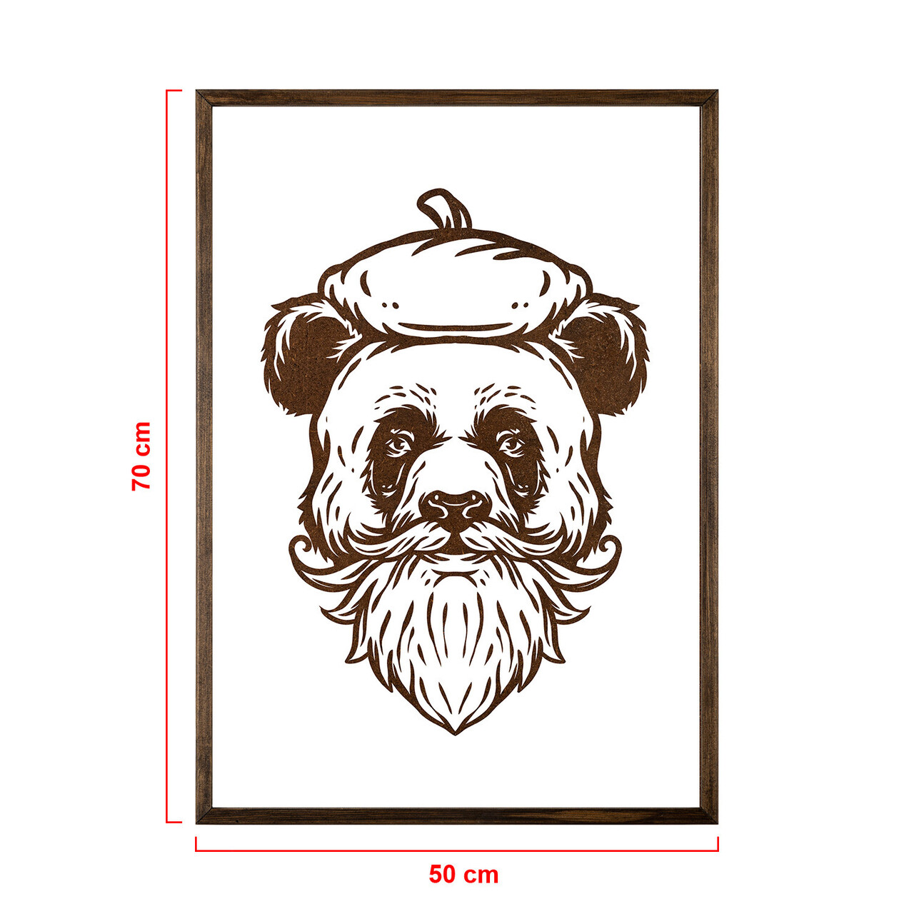 Tablou decorativ, TD092, Lemn, Desenat manual, Natural