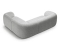 Coltar dreapta 4 locuri, Kate, Micadoni, 252x220x76 cm, tesatura structurata, gri deschis melanj