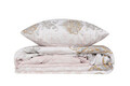Lenjerie de pat pentru o persoana (FR), Daisy - Brown, Pearl Home, Bumbac Ranforce