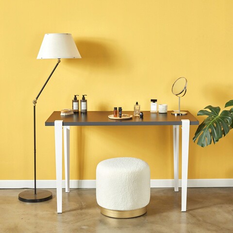 Masa de toaleta / machiaj, Logg, Elaea, 90x75x45 cm, Antracit/Alb 90x75x45 imagine 2022