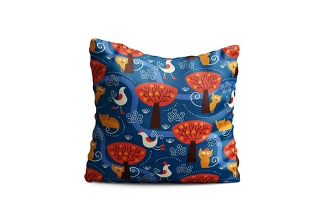 Perna decorativa forest, oyo kids, 43x43 cm, poliester, multicolor