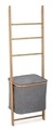 Cos de rufe cu scara decorativa, Audrey, Bizzotto, 42x33x139 cm, bambus/poliester