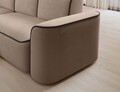 Coltar stanga 4 locuri ELTAP, Ume, 287x190x88 cm, lemn/poliester, bej inchis/negru