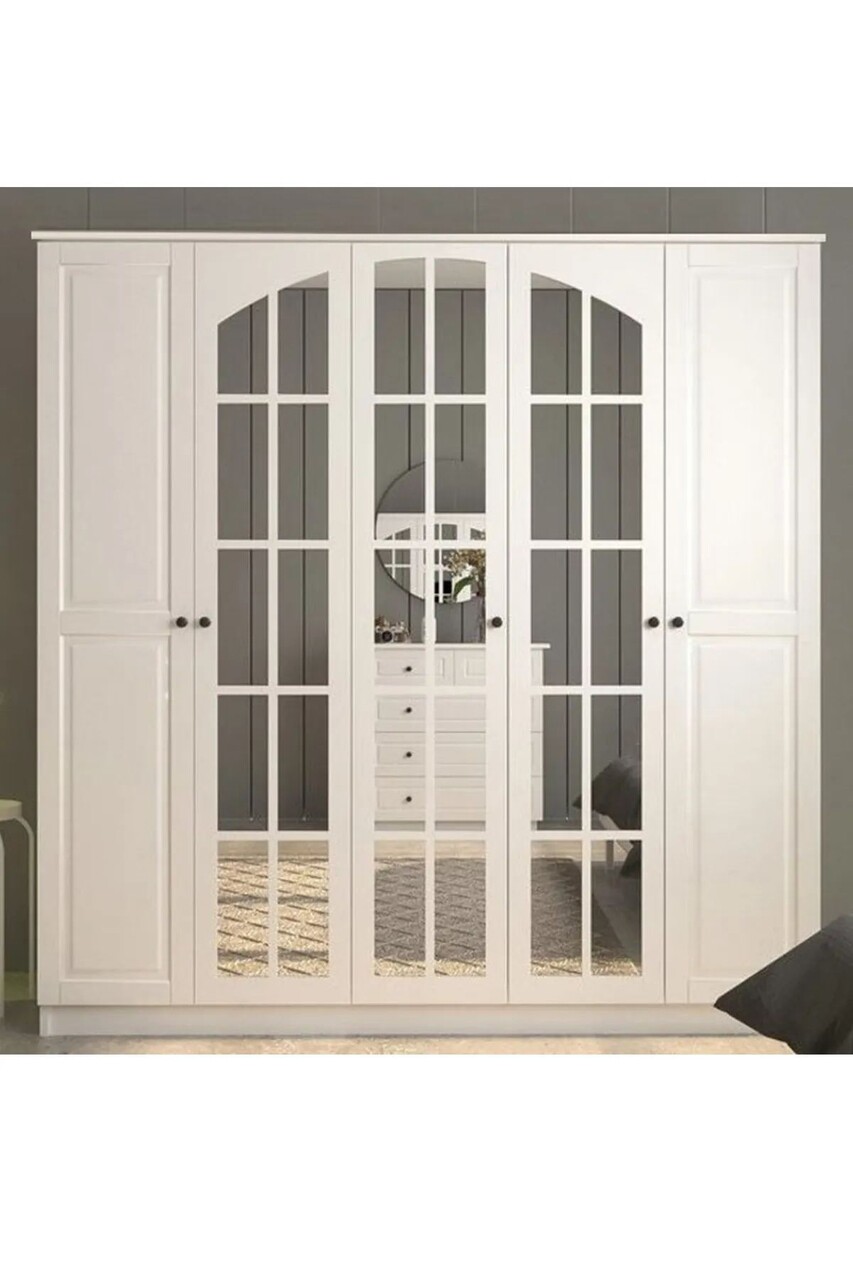 Dulap pentru haine, Rabi, Rb-016, 175x184x52 cm, Alb mat - 1 | YEO