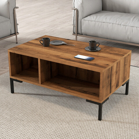 Masuta de cafea, mezza, aurora, 90x54x41.6 cm, nuc