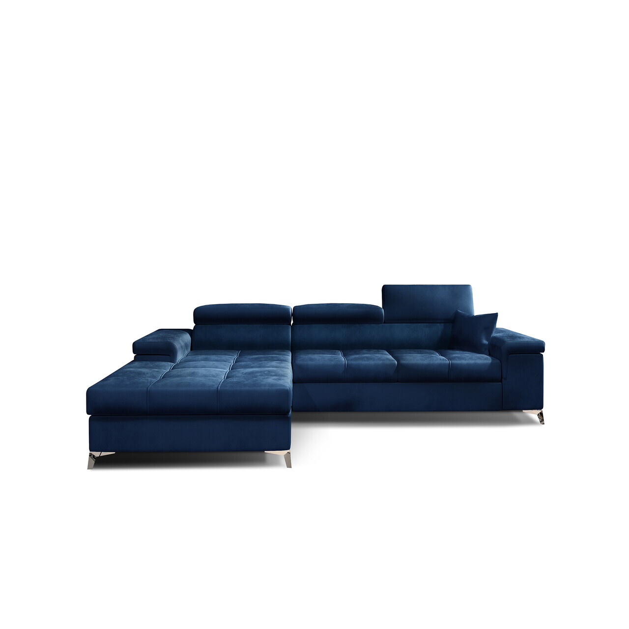 Coltar extensibil stanga 4 locuri ELTAP, Ric-49, Ricardo, 281x205x88 cm, lemn/poliester, albastru inchis - view 2