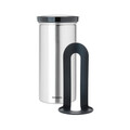 Organizator pentru 18 capsule de cafea, Brabantia, Matt Fingerprint Proof , 8.5x17 cm, inox, argintiu mat/gri