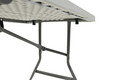Masa pliabila pentru picnic si gradina Rodeo, Pakoworld, 152x70x74 cm, polietilena HDPE/metal, alb/gri